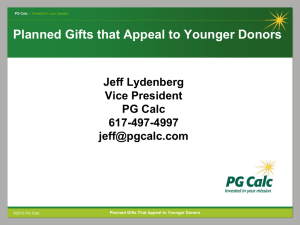 planned gifts that appeal to younger donors 2-2013