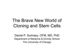 Stem Cells & Cloning: Ethical Questions