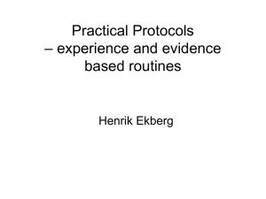 experience and evidence based routines