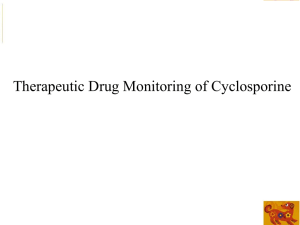 Therapeutic Drug Monitoring of Cyclosporine