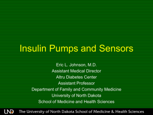Insulin Pump and Sensors - School of Medicine & Health Sciences