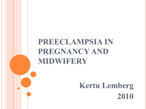 Preeclampsia in Pregnancy and Midwifery