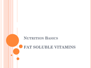 Fat Soluble Vitamins PPT