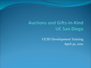 Auctions and Gifts in Kind - Blink