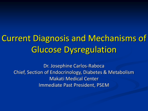glucose dysregulation - Josephine Carlos