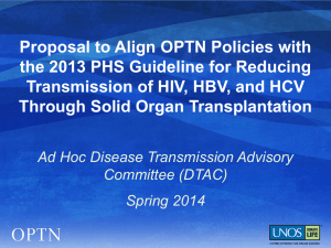 Proposal to Align OPTN Policies with the 2013 PHS