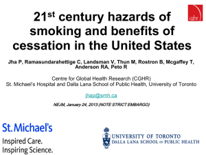 NEJM-2013-Smoking-Hazards - Centre for Global Health