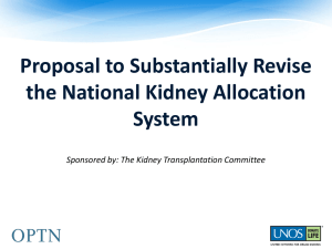 Kidney Committee Proposal