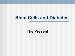 Stem Cells and Diabetes