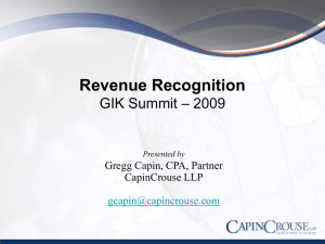 Revenue Recognition