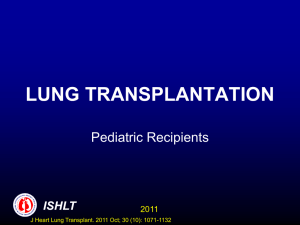 Pediatric Lung Transplantation Statistics