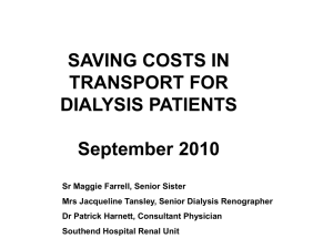 IMPROVING TRANSPORT SERVICE FOR DIALYSIS PATIENTS