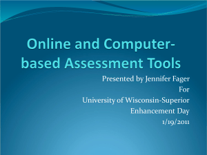 Online and Computer-based Assessment Tools