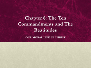 Chapter 8: The Ten Commandments and The Beatitudes