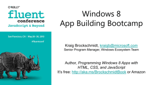 Windows 8 App Building Boot Camp Presentation