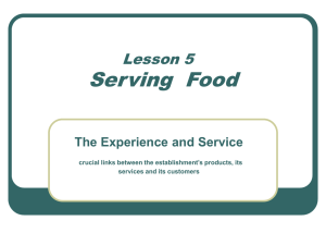 Lesson 5 - Serving Food (revised)