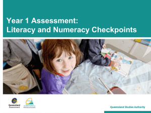 Year 1 Assessment: Literacy and Numeracy Checkpoints
