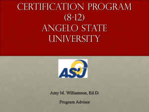 Secondary Certification Program (8