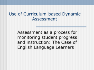 Curriculum-based Dynamic Assessment Models