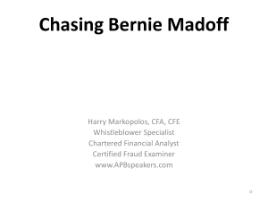 Chasing Bernie Madoff - American Accounting Association
