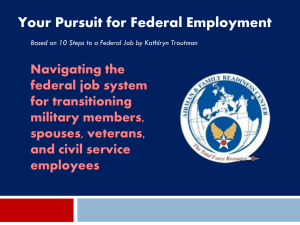 Pursuit of Federal Employment