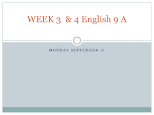 WEEK 3 English 9 A