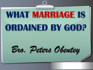 what marriage is ordained by god? - The Church Of Christ, 15 Grey