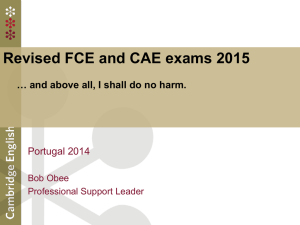Portugal FCE CAE changes