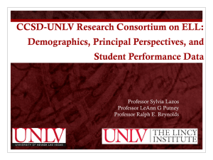 CCSD*UNLV Research Partnership on ELL: Student Performance