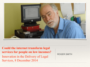 Could the internet transform legal services for people on low