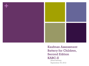 Kaufman Assessment Battery for Children, Second Edition