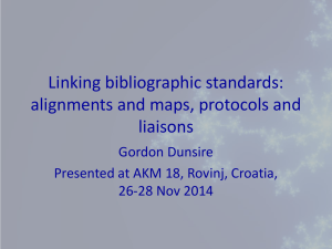 Linking bibliographic standards: alignments and