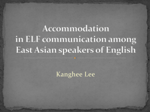 Accommodation in the ELF communication