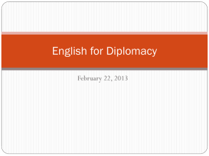 English for Diplomacy
