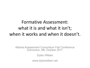 Opening keynote at Alberta Assessment Consortium