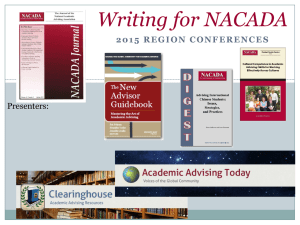 Essentials of Writing for the NACADA Journal