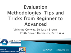 Website Evaluation Methodologies - Tips and Tricks from