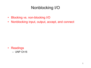 Nonblocking IO - FSU Computer Science