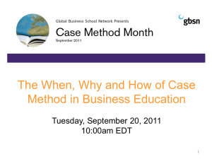 When, Why, How of Case Method - Global Business School Network