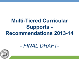 Multi-Tiered Curricular Recommendations