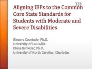 Standards-based IEPs Oct. 24, 2012