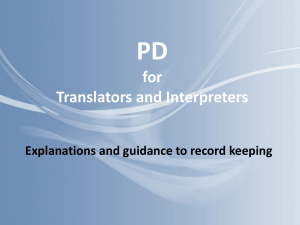 CPD for Translators and Interpreters Brochure