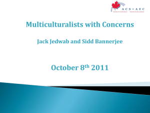 Multiculturalists with Concerns - Association for Canadian Studies