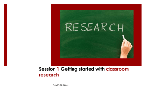 Getting started with Classroom Research