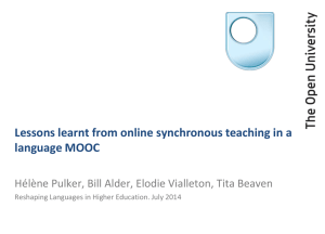 Lessons learnt from online synchronous teaching in a language