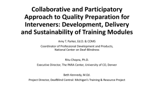 Collaborative and Participatory Approach to Quality Preparation for