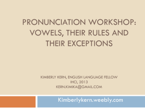 Vowel Pronunciation