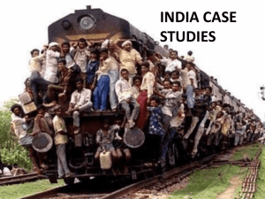 INDIA CASE STUDIES - IBGeography