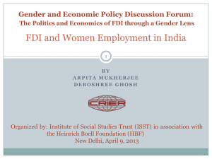 FDI and Women Employment in India