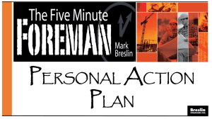the Personal Action Plan (PowerPoint)